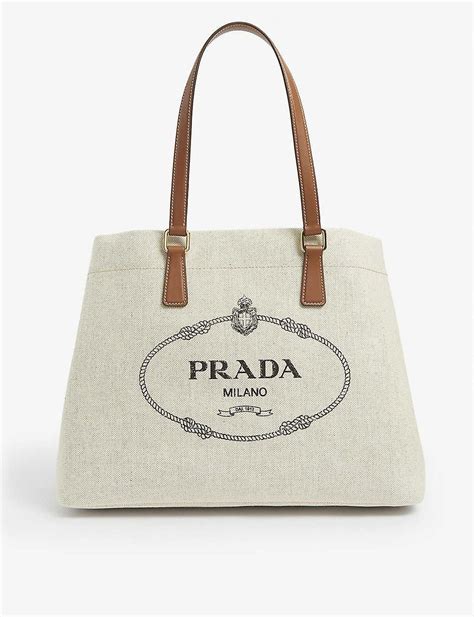 prada mistolino|PRADA Mistolino Vitello Logo Tote Naturale Cognac.